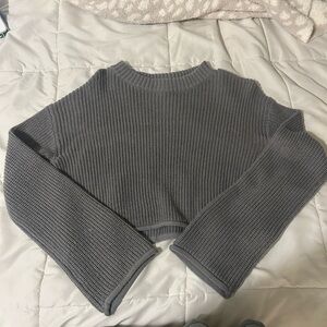 cropped wild fable waffle knit sweater